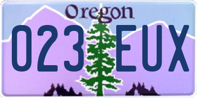 OR license plate 023EUX