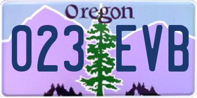 OR license plate 023EVB