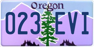 OR license plate 023EVI