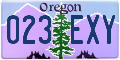 OR license plate 023EXY