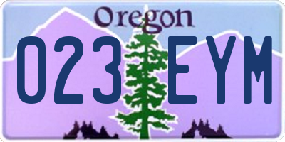 OR license plate 023EYM