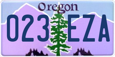 OR license plate 023EZA
