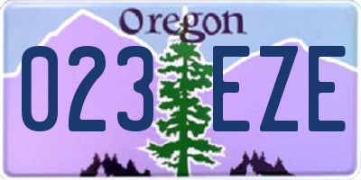 OR license plate 023EZE