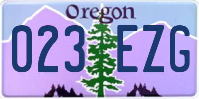 OR license plate 023EZG