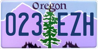 OR license plate 023EZH
