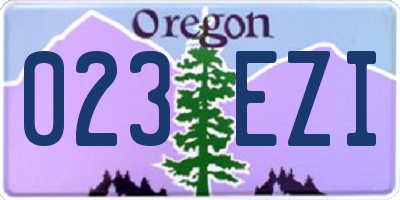 OR license plate 023EZI