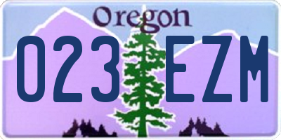 OR license plate 023EZM