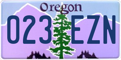 OR license plate 023EZN