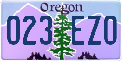 OR license plate 023EZO