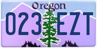 OR license plate 023EZT
