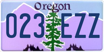 OR license plate 023EZZ