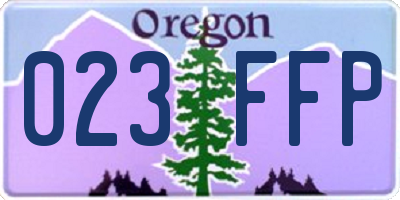 OR license plate 023FFP