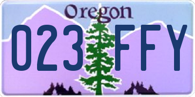 OR license plate 023FFY