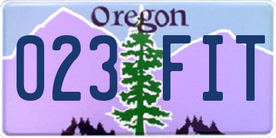 OR license plate 023FIT