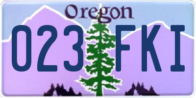 OR license plate 023FKI