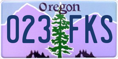 OR license plate 023FKS