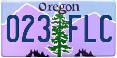 OR license plate 023FLC