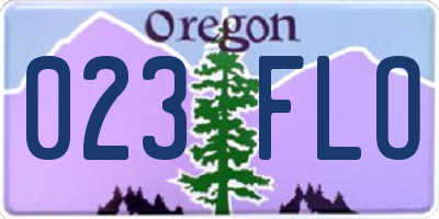 OR license plate 023FLO