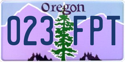 OR license plate 023FPT