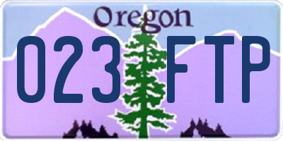 OR license plate 023FTP
