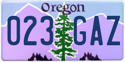 OR license plate 023GAZ