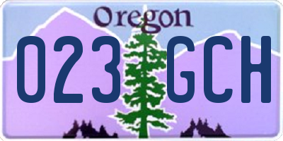 OR license plate 023GCH