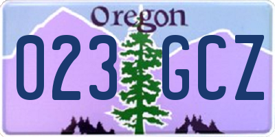 OR license plate 023GCZ