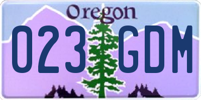 OR license plate 023GDM