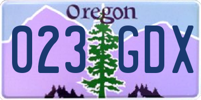 OR license plate 023GDX