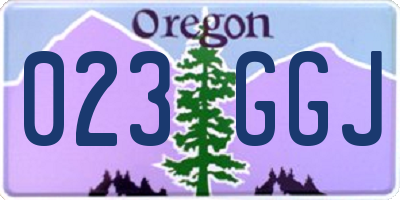 OR license plate 023GGJ