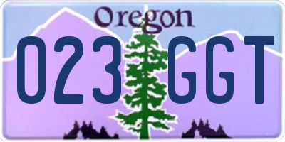 OR license plate 023GGT