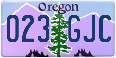 OR license plate 023GJC