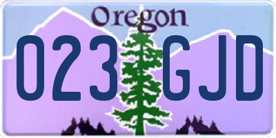 OR license plate 023GJD