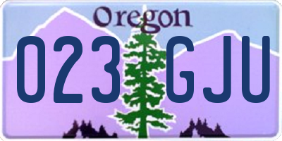 OR license plate 023GJU