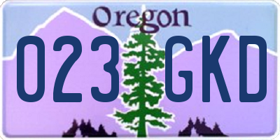 OR license plate 023GKD