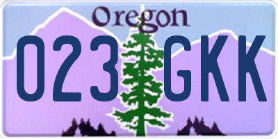 OR license plate 023GKK