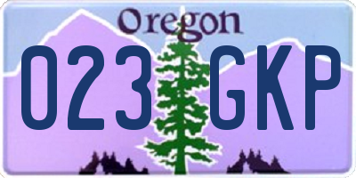 OR license plate 023GKP