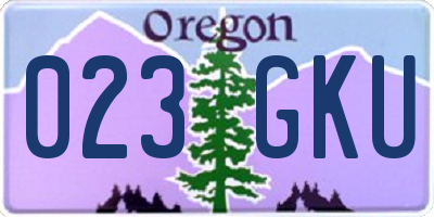 OR license plate 023GKU