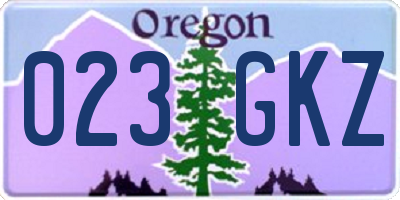 OR license plate 023GKZ