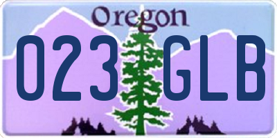 OR license plate 023GLB