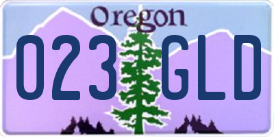 OR license plate 023GLD