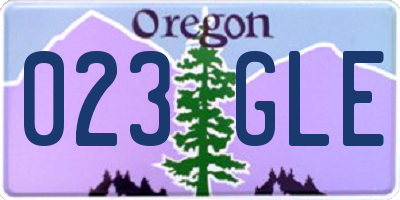 OR license plate 023GLE