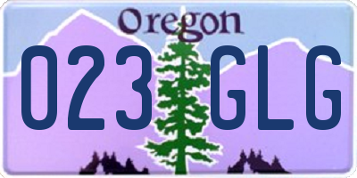OR license plate 023GLG