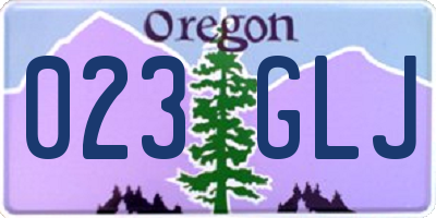 OR license plate 023GLJ