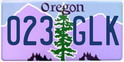 OR license plate 023GLK