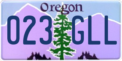 OR license plate 023GLL