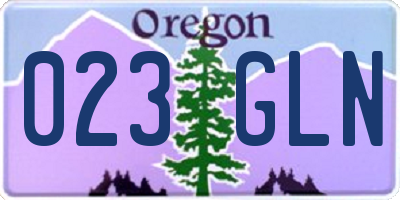 OR license plate 023GLN