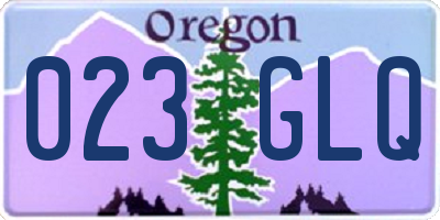OR license plate 023GLQ