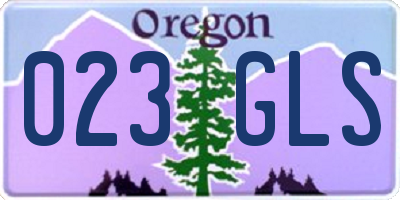 OR license plate 023GLS
