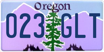 OR license plate 023GLT